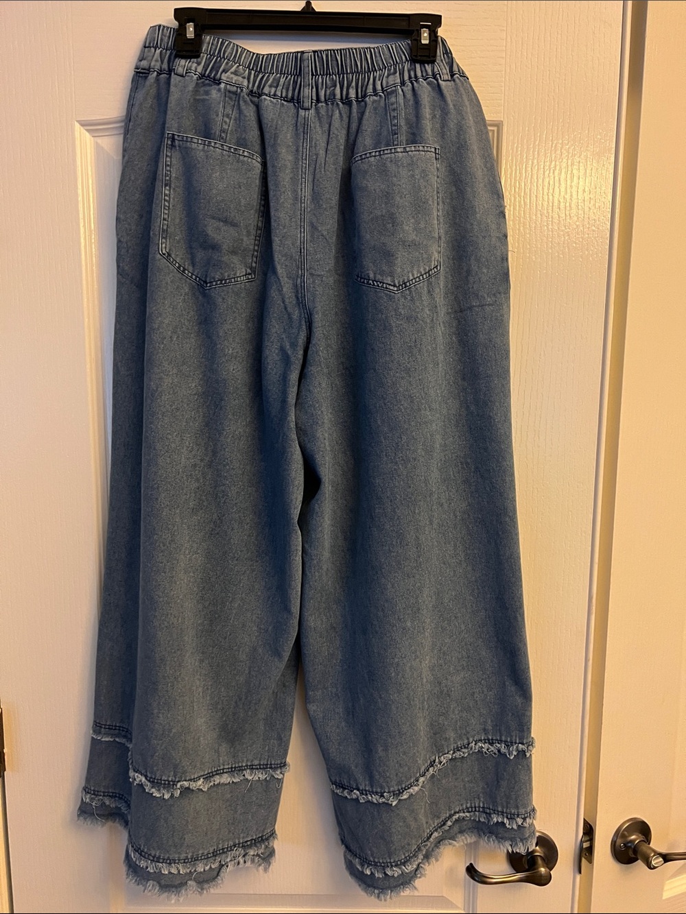 JODIFL Light Blue Wide Leg Denim Culottes - Picture 3 of 9